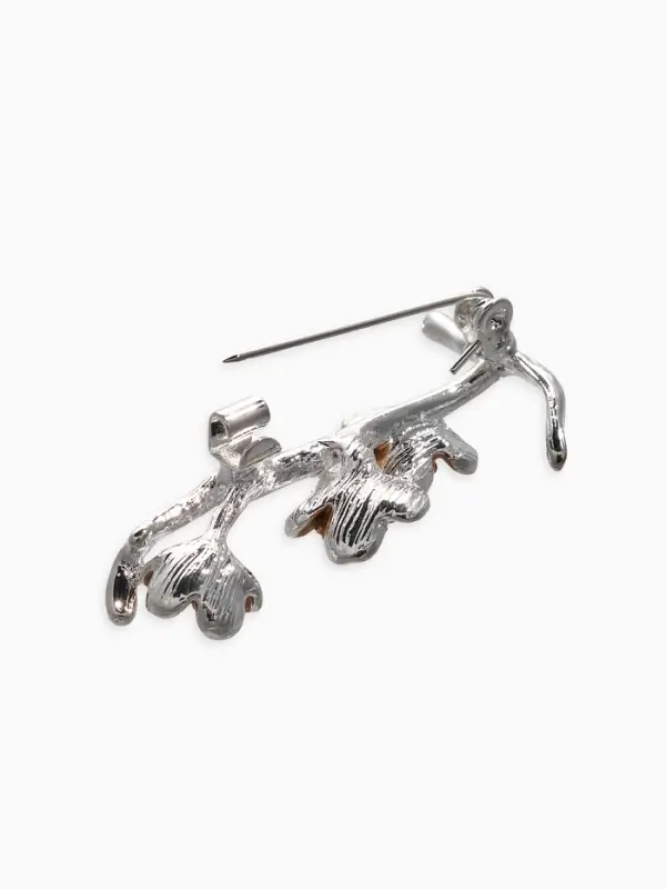 Брошь &laquo;Ветка Сакуры&raquo;, цвет кофейный