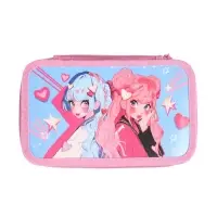 Пенал 3 секции, 125 х 205 х 55 мм, Calligrata 30П26/3 "Аниме подружки", ламинированный картон