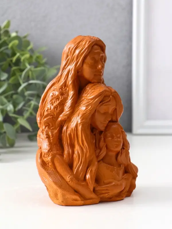 Фигура &laquo;Сила рода&raquo;, 14&times;9.5&times;7 см, красная глина