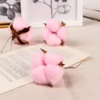 Декор сухоцвет &laquo;Хлопок&raquo;, d=5 см, 5 см, розовый