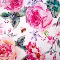 Бумага упаковочная глянцевая &laquo;Летние цветы&raquo;, 70&times;100 см