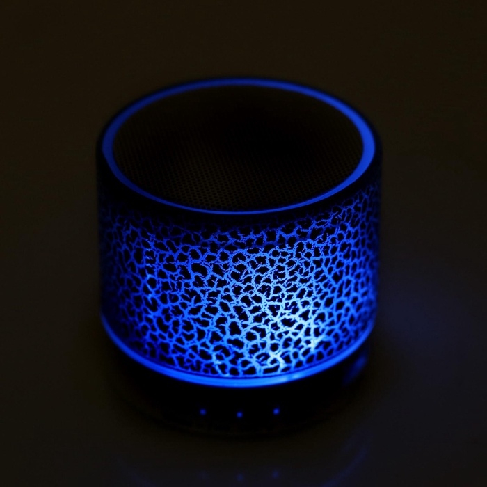 Портативная колонка Luazon LAB-04, с подсветкой, Bluetooth, USB, microSD, microUSB, МИКС