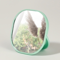 Зеркало карманное &laquo;Узор&raquo;, с подставкой, 8 &times; 8 см, цвет синий