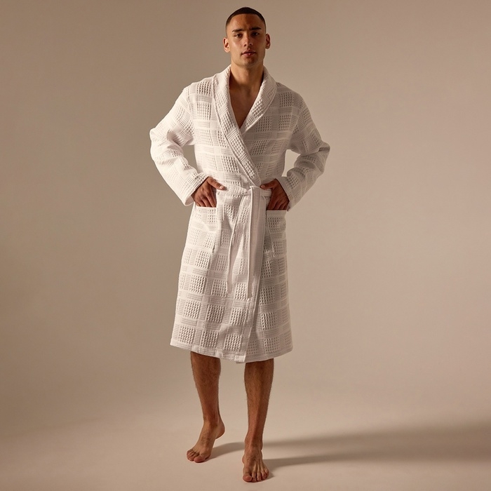 Халат вафельный мужской SL HOME: Chess Халат вафельный мужской SL HOME: Chess "Блан де Блан", размер XL, 100% хлопок, 340 г/м2