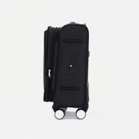 Чемодан малый 20", наружный карман, кодовый замок, цвет чёрный