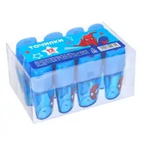 Точилка пластиковая, синяя, &laquo;Человек-паук&raquo;