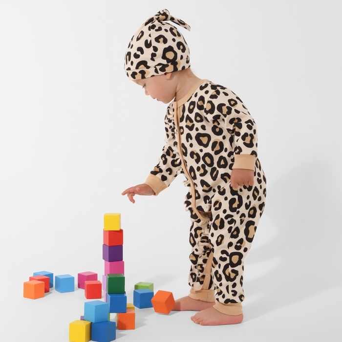 Комбинезон Крошка Я &laquo;Леопард&raquo;, рост 68-74 см