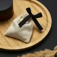 Мешочек подарочный &laquo;Нежность&raquo;, 8.5&times;7 см, бежево-чёрный