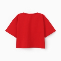 Футболка укороченная женская MINAKU OVERSIZE FIT: цвет фуксия, р-р 46 Футболка укороченная женская MINAKU OVERSIZE FIT: цвет фуксия, р-р 46