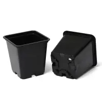 Горшок для рассады, 1 л, d = 11 см, h = 12 см, чёрный