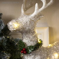 Светодиодная фигура &laquo;Олень&raquo; 30 &times; 46 &times; 15 см, акрил, батарейки ААх2 (не в комплекте), свечение тёплое белое