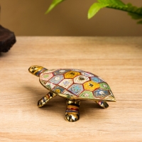 Сувенир-шкатулка "Черепаха с узором" латунь 10х6х3 см