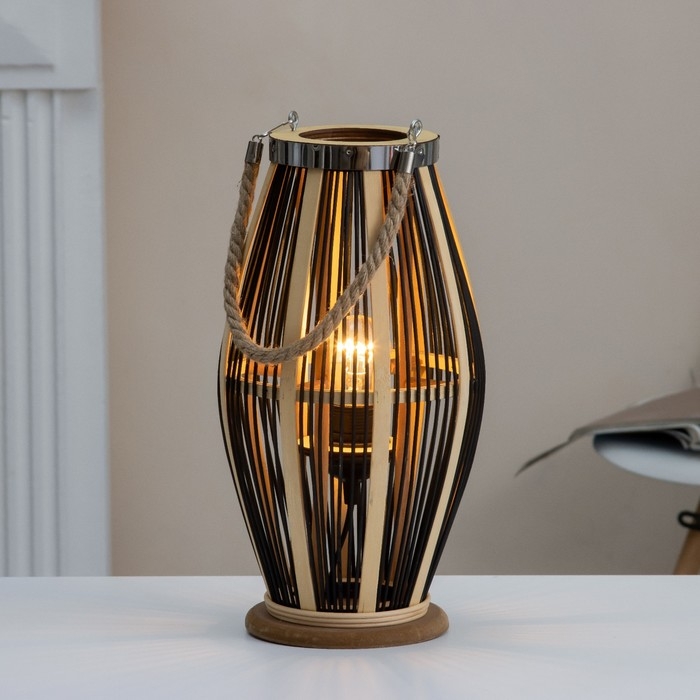 Настольная лампа "Джая" Е27 15Вт черный 20х20х38 см RISALUX