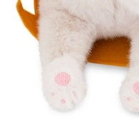 Мягкая игрушка "Кот Барсик в сумке белый" 35 см B1000/35