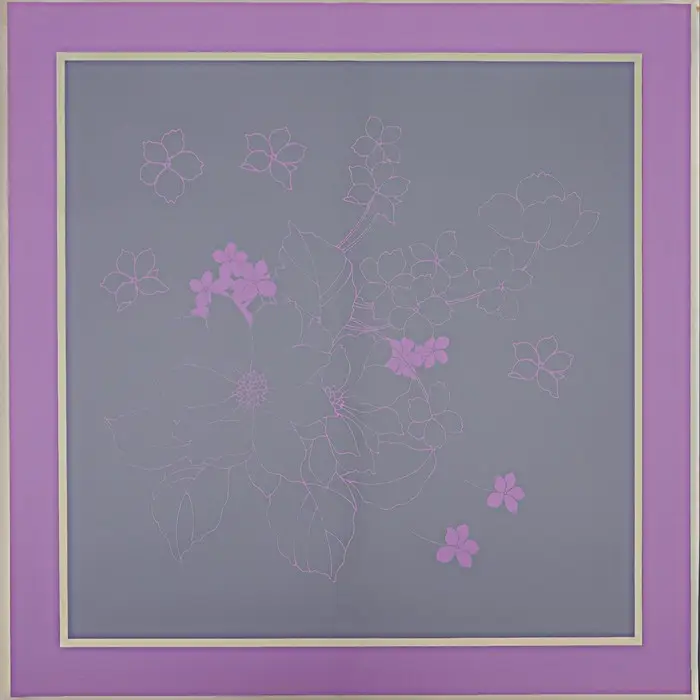 Пленка для цветов матовая, &laquo;Цветы с каймой&raquo;, 58&times;58 см, сиреневый