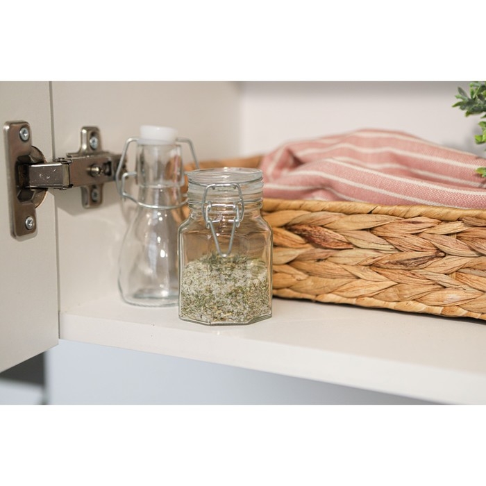 Бутылка для соусов и масла Доляна &laquo;Галерея&raquo;, 80 мл, 5&times;11 см, с бугельным замком, стекло, прозрачная