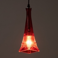 Светильник подвесной "Эйфель" Е14 40Вт красный 8х8х27-127см