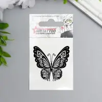 Переводная тату на тело &laquo;Чёрная бабочка&raquo;, 5.3&times;6.3 см