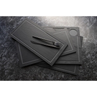 Доска для подачи из сланца Magistro Valley, 20&times;40 см, с кровостоком