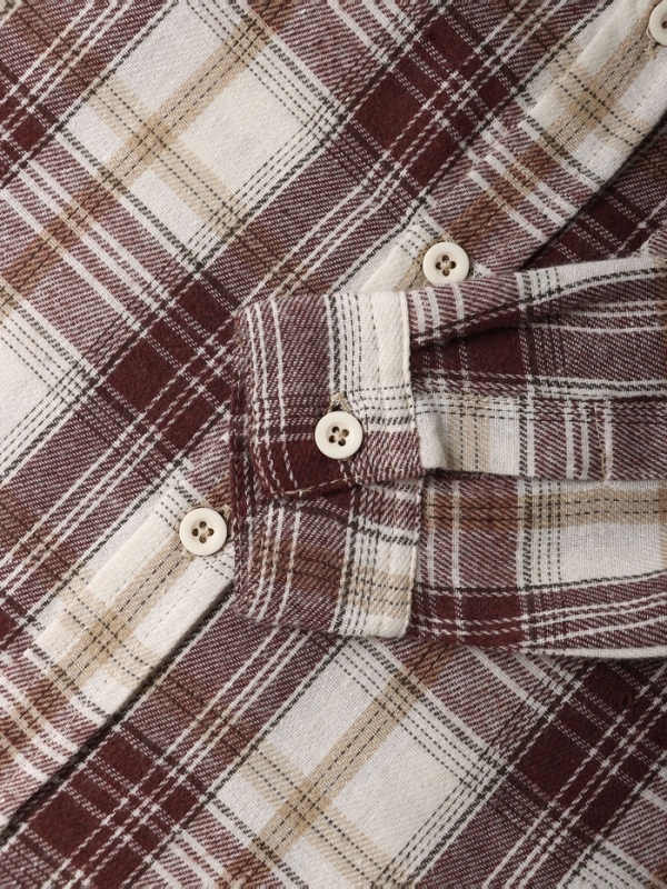 Рубашка фланелевая Крошка Я, р.86-92 см, коричневый