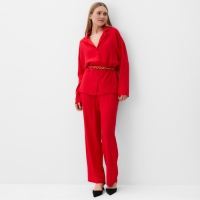 Костюм женский (рубашка , брюки) MINAKU:Casual Collection цвет красный, р-р 46
