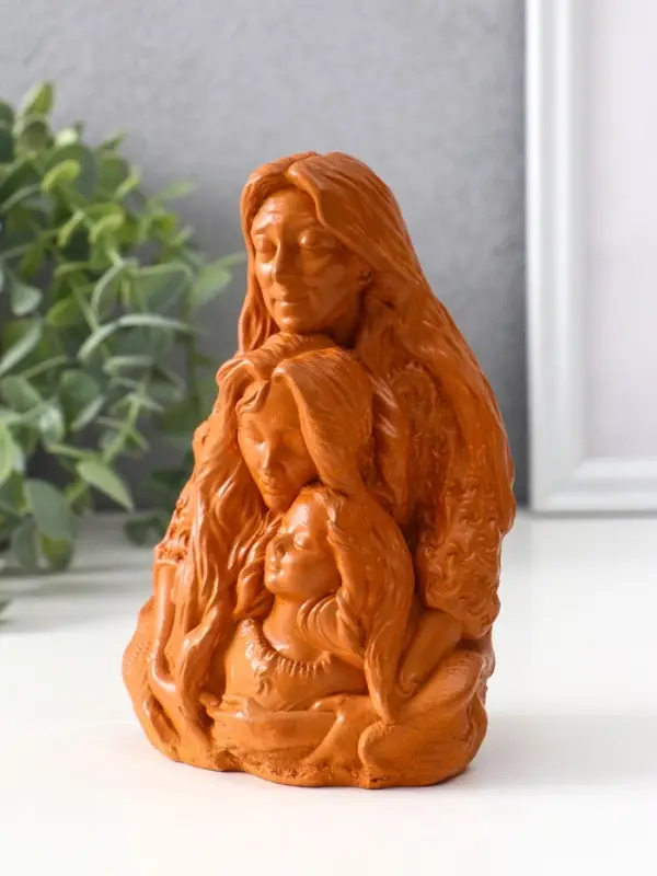Фигура &laquo;Сила рода&raquo;, 14&times;9.5&times;7 см, красная глина