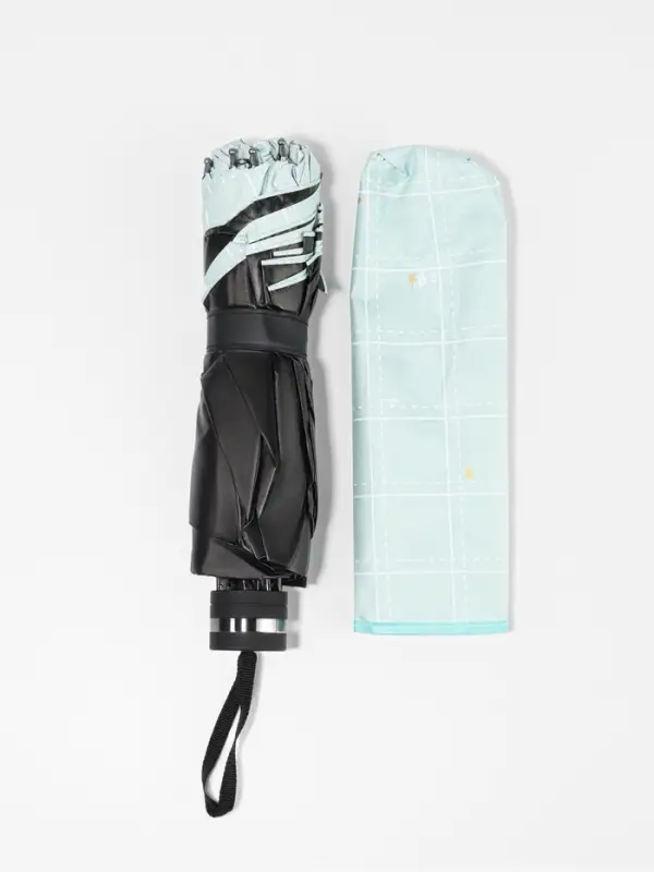 Зонт механический &laquo;Точки&raquo;, эпонж, 4 сложения, 10 спиц, R=53/61 см, d=122 см, МИКС