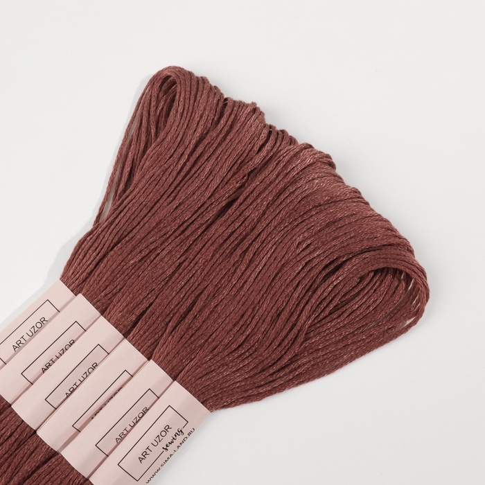 Набор ниток мулине №3858, 8 &plusmn; 1 м, 6 шт, цвет бронзовый