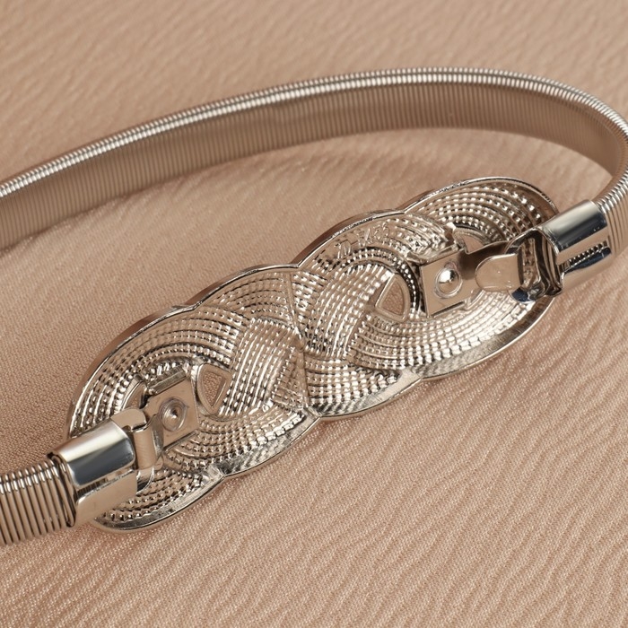 Подхват для штор &laquo;Плетение&raquo;, 2 &times; 33 см, цвет серебряный