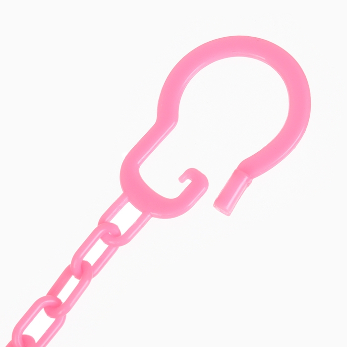 Набор: Соска - пустышка с держателем &laquo;Слоник&raquo;, анатомическая +6 мес, цвет розовый