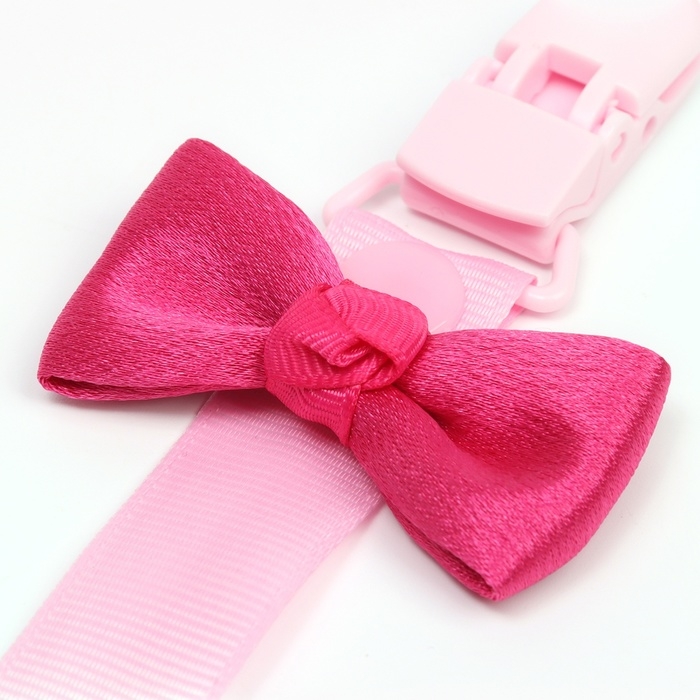 Держатель для соски - пустышки &laquo;Маленькая леди&raquo;, на ленте