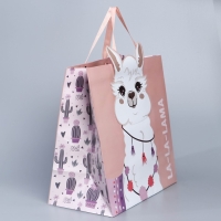 Пакет подарочный, упаковка, «Лама», 30 х 30 х 15 см Пакет подарочный, упаковка, «Лама», 30 х 30 х 15 см