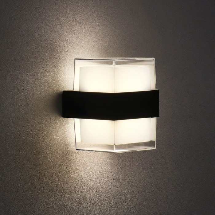 Светильник фасадный &laquo;Гранд двойной&raquo;, FSD-057, 10 Вт, 4000К, IP65, 220 В, пластик, черный