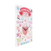 Часы-картина настенные, интерьерные "Правила дома бабушки", 30 х 40 см, на холсте, бесшумные