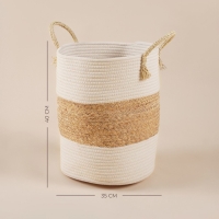 Корзина для белья плетеная круглая SL Home Orden, 35&times;40 см, хлопок, гиацинт