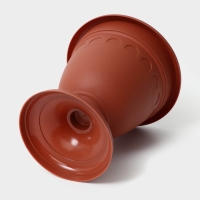 Кашпо уличное на ножке высокий &laquo;Колывань&raquo;, 5,6 л, цвет терракотовый