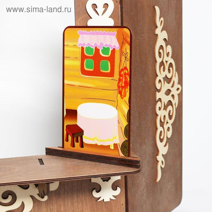 Ширма для кукольного театра с декорациями, дерево, 70 &times; 55 см