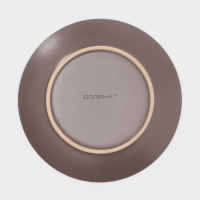 Набор тарелок керамических Доляна &laquo;Пастель&raquo;, 18 предметов: 6 тарелок d=19 см, 6 тарелок d=27 см, 6 мисок d=19 см, цвет коричневый