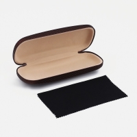 Футляр для очков на хлопушке, длина 16 см, цвет коричневый