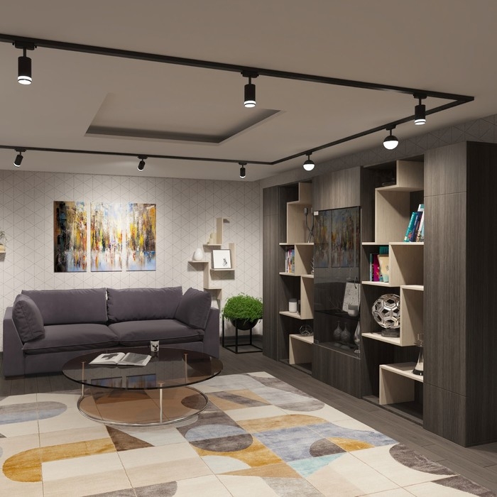 Светильник трек-й ARTLINE повор-й 55х100mm GU10 230В алюм/пласт 2,6м&sup2; черн 59880 4 Ritter