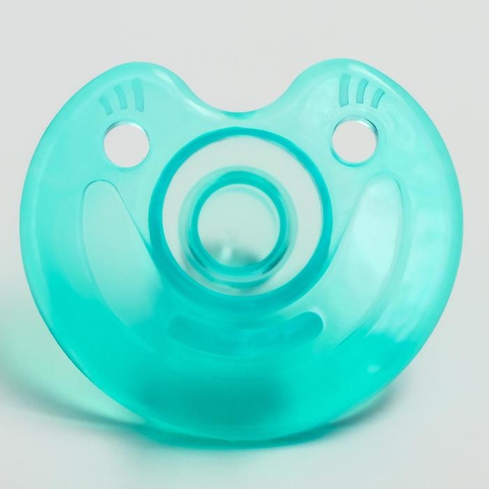 Соска - пустышка цельносиликоновая классическая &laquo;Улыбка&raquo;, от 0 мес., цвет МИКС