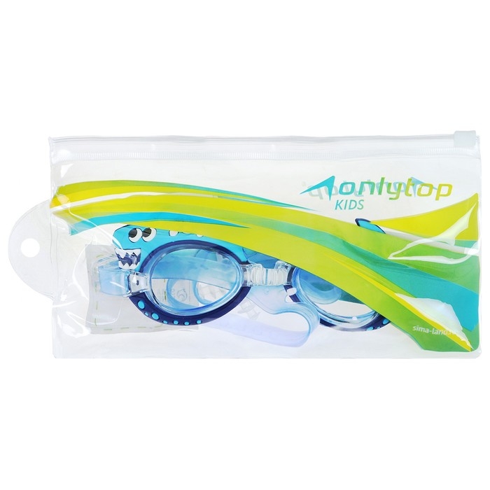 Очки для плавания детские ONLYTOP &laquo;Акула&raquo;, беруши