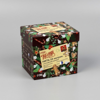 Гирлянда &laquo;Нить&raquo; 10 м с насадками &laquo;Шарики 1.5 см&raquo;, IP44, тёмная нить, 100 LED, свечение бело-синее, мигание, 220 В