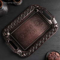 Поднос из нержавеющей стали &laquo;Дарк&raquo;, 35&times;26&times;3 см, цвет бронзовый