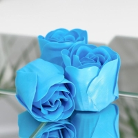 Мыльные розочки, синие, набор 3 шт.