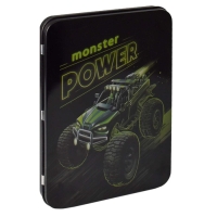 Пенал-футляр металлический 235 х 175 х 20 мм, Феникс "Монстр-трак" Пенал-футляр металлический 235 х 175 х 20 мм, Феникс "Монстр-трак"