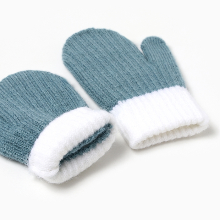 Варежки детские MINAKU, цвет морской волны, 15 см Варежки детские MINAKU, цвет морской волны, 15 см
