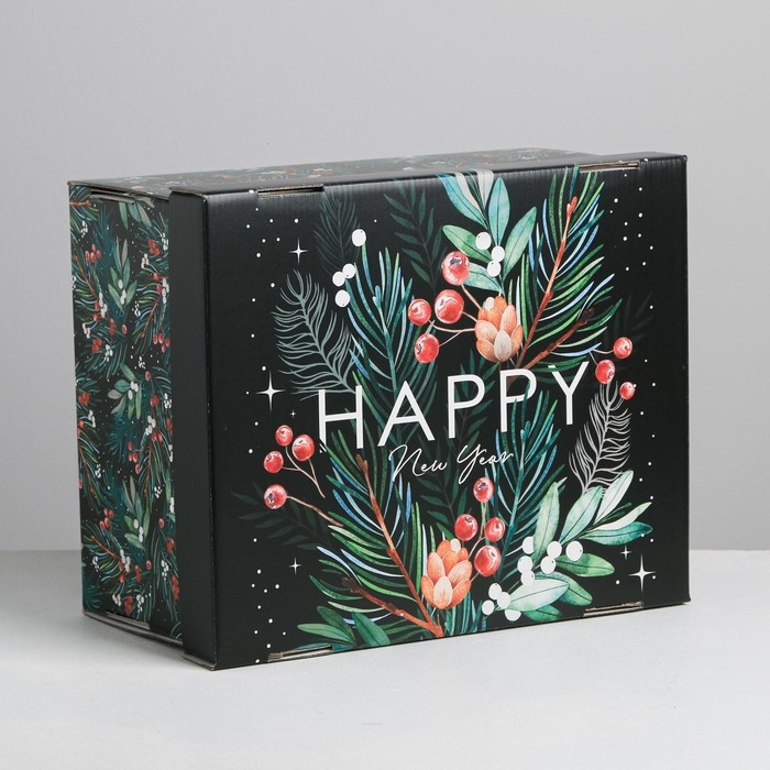 Коробка подарочная новогодняя складная &laquo;Волшебного нового года&raquo;, 31,2 х 25,6 х 16,1 см, Новый год