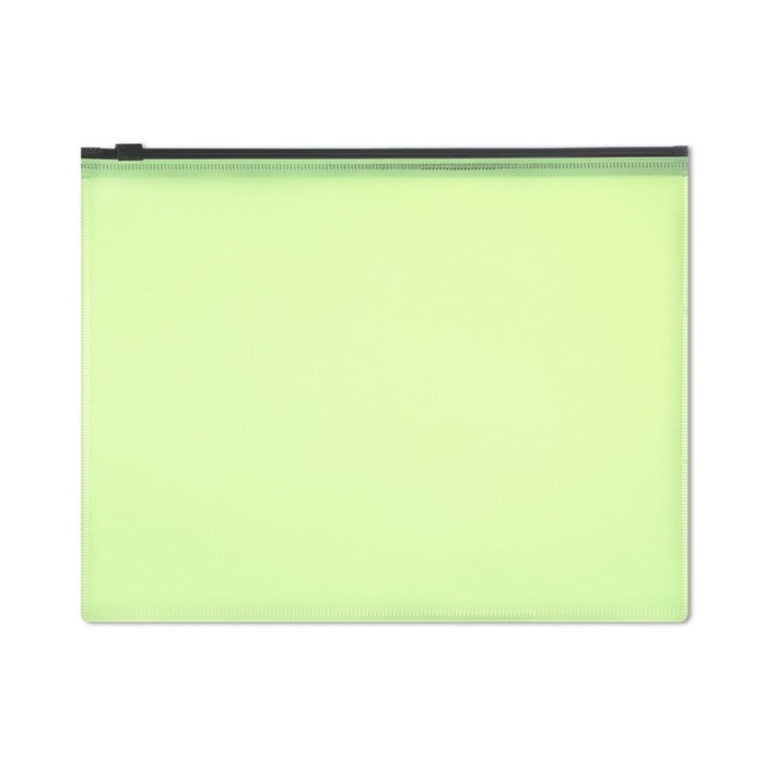 Набор папок-конверт на ZIP-молнии А4, 150 мкм, Calligrata Neon, c черной молнией, неон, 4 штуки, микс