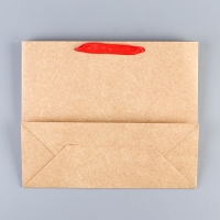 Пакет подарочный новогодний крафтовый с пластиковым окном &laquo;Подарок от Деда Мороза&raquo;, 31 х 26 х 11 см